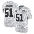 LV.Raiders #51 Malcolm Koonce Player Arctic Camo Salute To Service Limited Game Ldoa Stitched Jerseys
