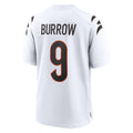 C.Bengals #9 Joe Burrow Player White Home Game Ldoa Stitched Jerseys