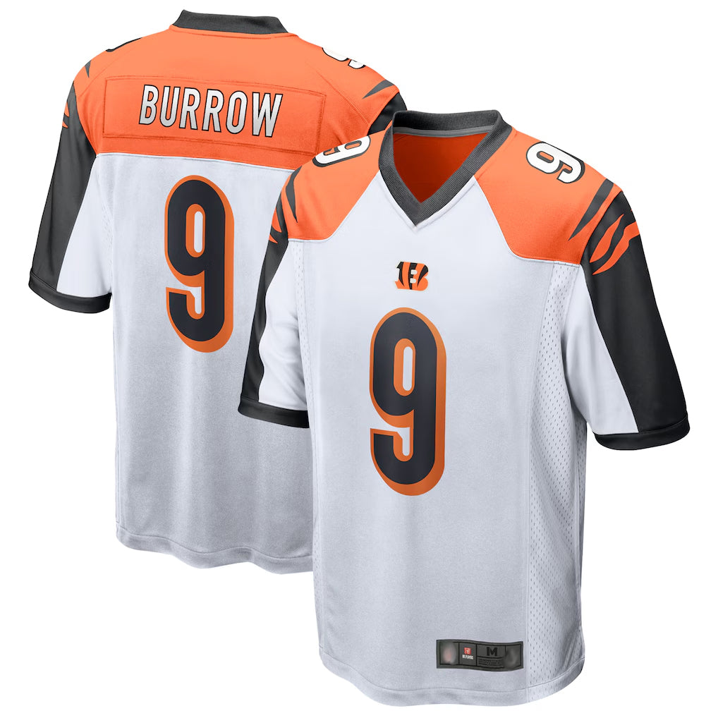 C.Bengals #9 Joe Burrow Player White Alternate Game Home Ldoa Stitched Jerseys