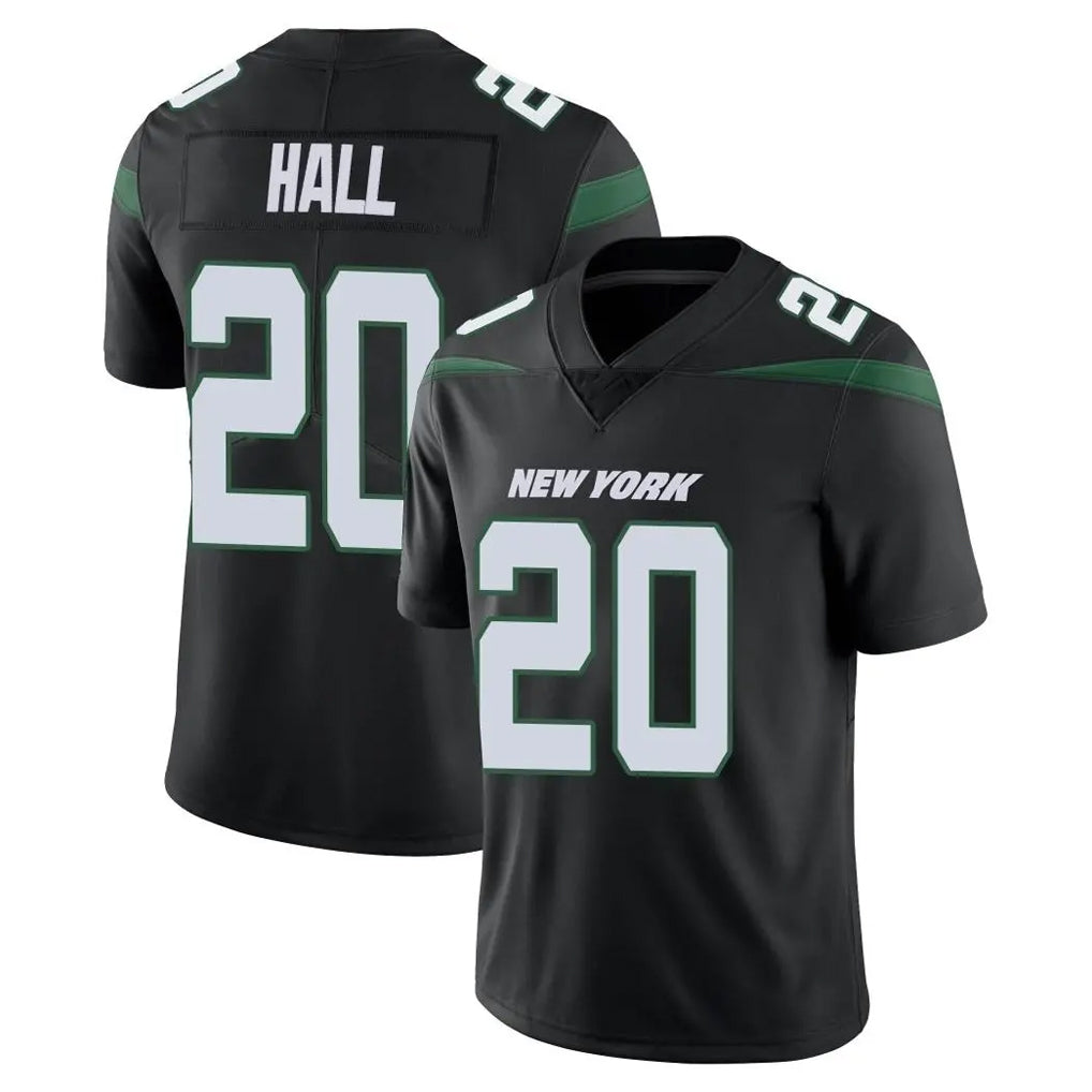 NY.Jets #20 Breece Hall Player Stealth Black Limited Vapor Home Game Ldoa Stitched Jerseys