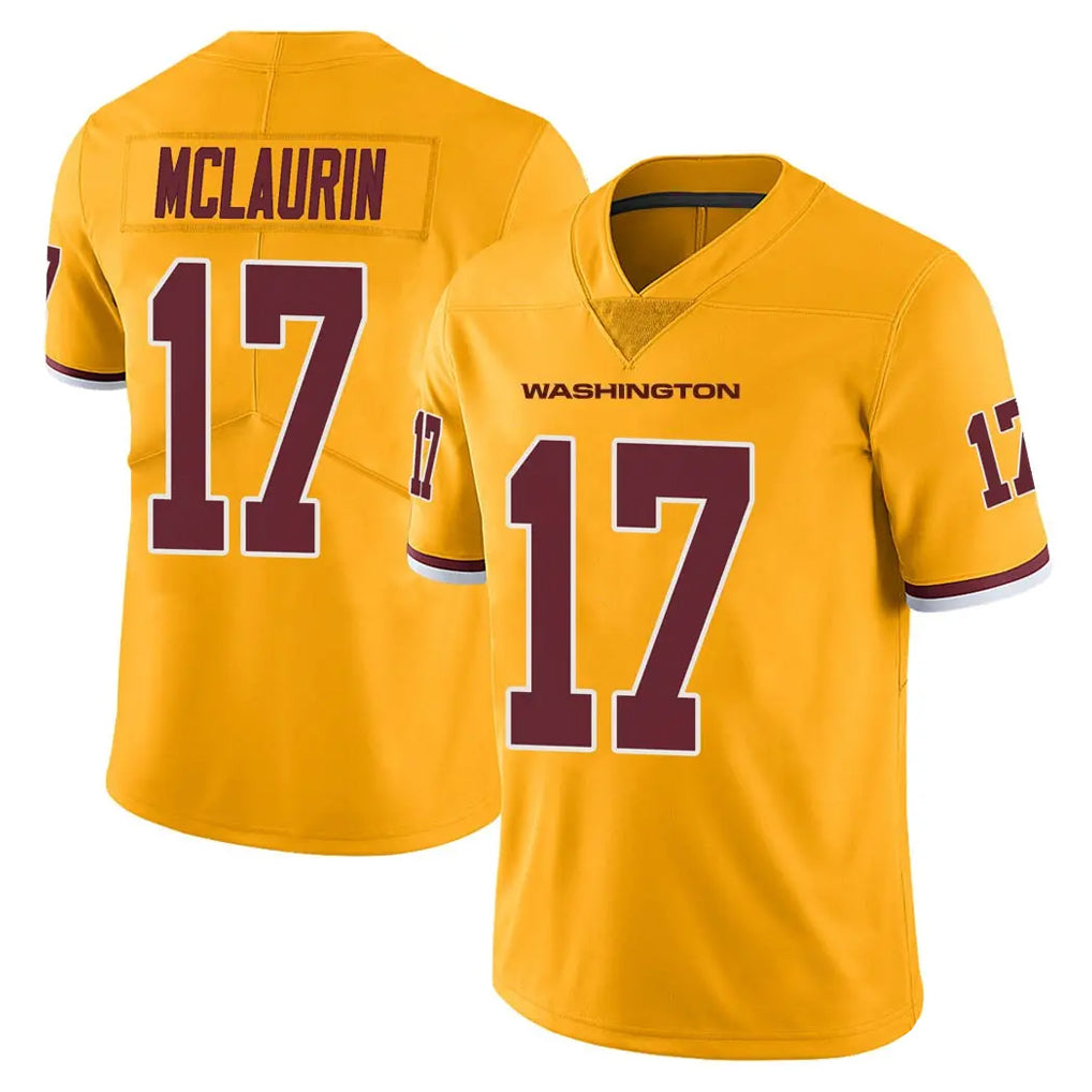 W.Commanders #17 Terry Mclaurin Player Gold Limited Color Rush Home Game Ldoa Stitched Jerseys