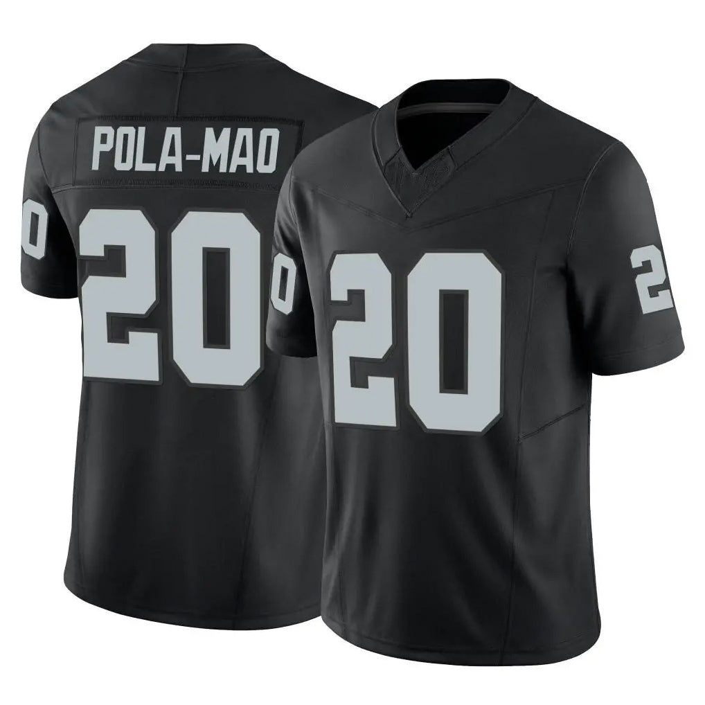 LV.Raiders #20 Isaiah Pola-Mao Player Black Limited Vapor F.U.S.E. Home Game Ldoa Stitched Jerseys