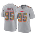 KC.Chiefs #95 Chris Jones Player Gray Atmosphere Fashion Game Ldoa Stitched Jerseys