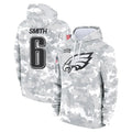 P.Eagles #6 DeVonta Smith Player Arctic Camo Salute to Service Pullover Hoodies Limited Game Ldoa Stitched Jerseys