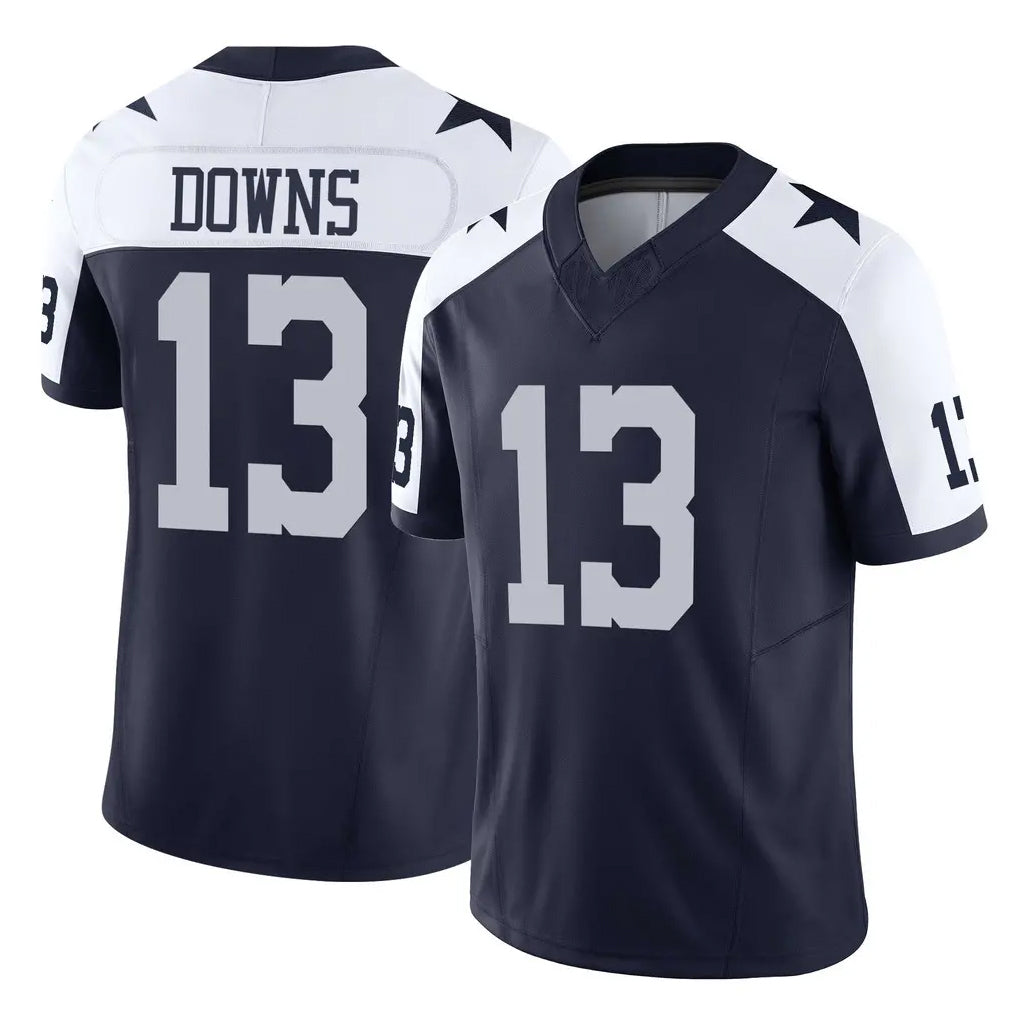 D.Cowboys #13 Caleb Downs Player Navy-White Limited Alternate Vapor F.U.S.E. Home Game Ldoa Stitched Jerseys