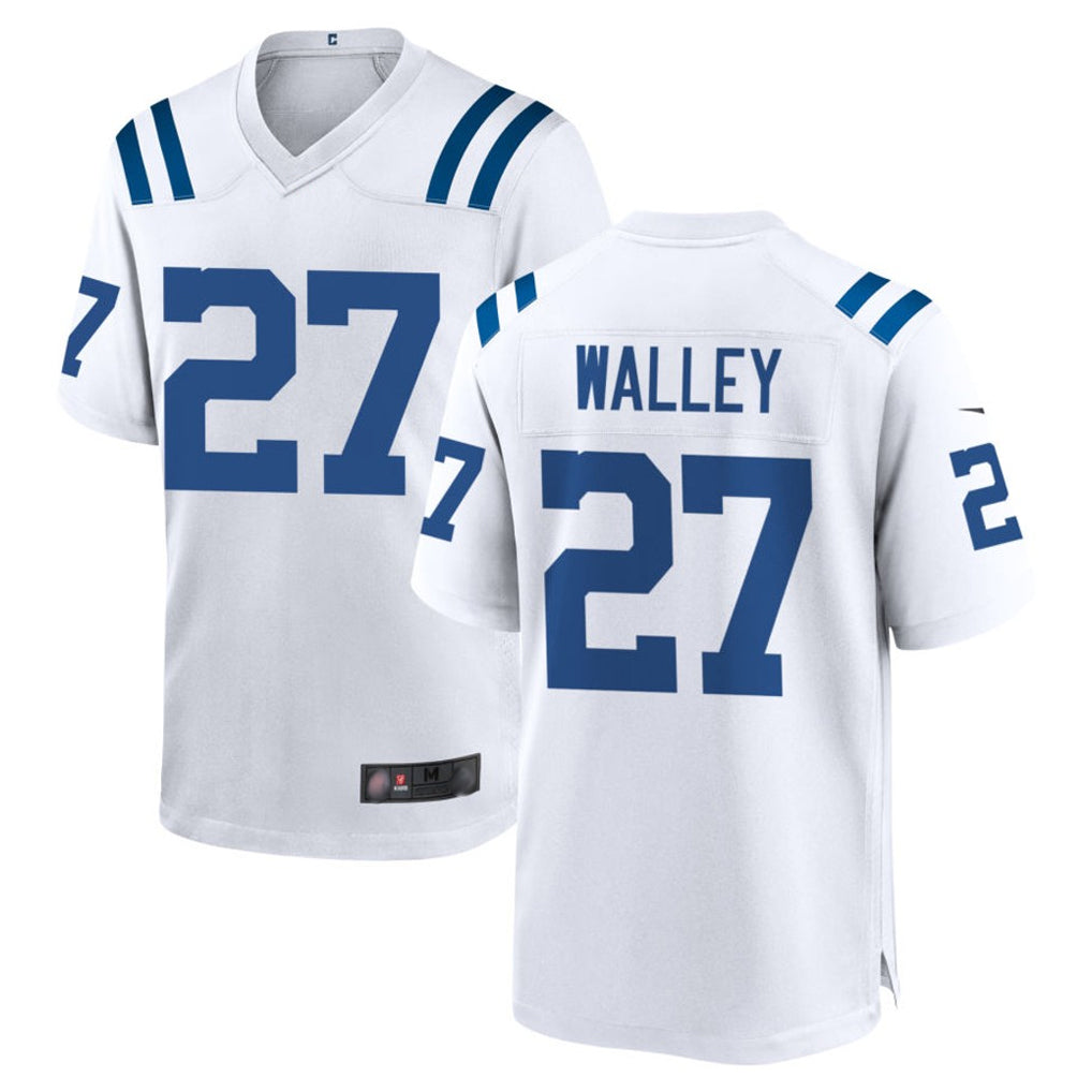 IN.Colts #27 Justin Walley Player White Home Game Ldoa Stitched Jerseys