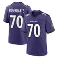 B.Ravens #70 Roger Rosengarten Player Purple Limited Home Game Ldoa Stitched Jerseys