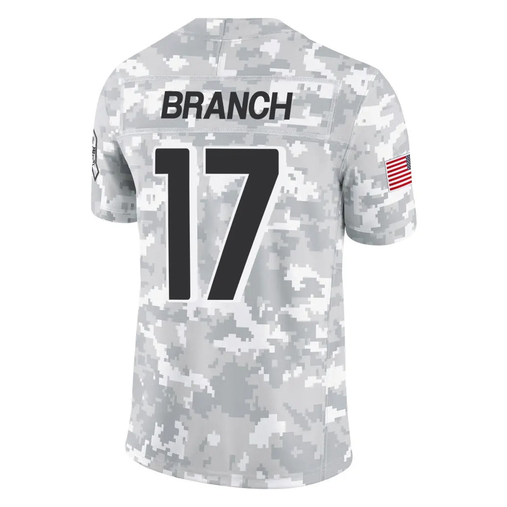 A.Falcons #17 Zachariah Branch Player Arctic Camo Salute to Service Limited Ldoa Stitched Jerseys