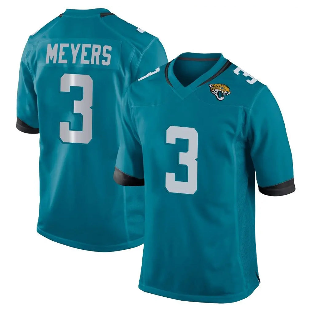 J.Jaguars #3 Jakobi Meyers Player Teal Home Game Ldoa Stitched Jerseys