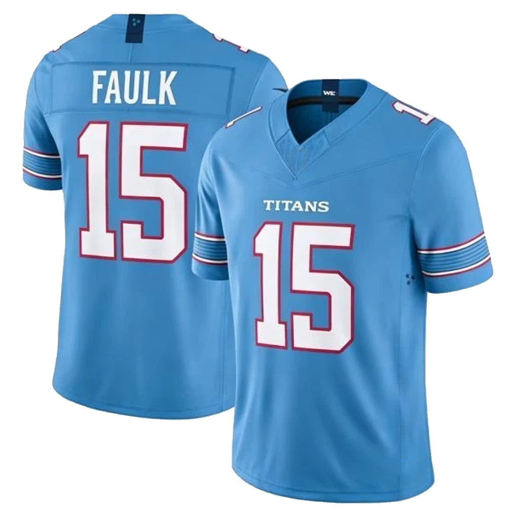 T.Titans #15 Keldric Faulk Player Light Blue Team Vapor F.U.S.E. Limited Home Game Ldoa Stitched Jerseys