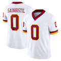 W.Commanders #0 Mike Sainristil Player White Limited Vapor F.U.S.E. Home Game Ldoa Stitched Jerseys