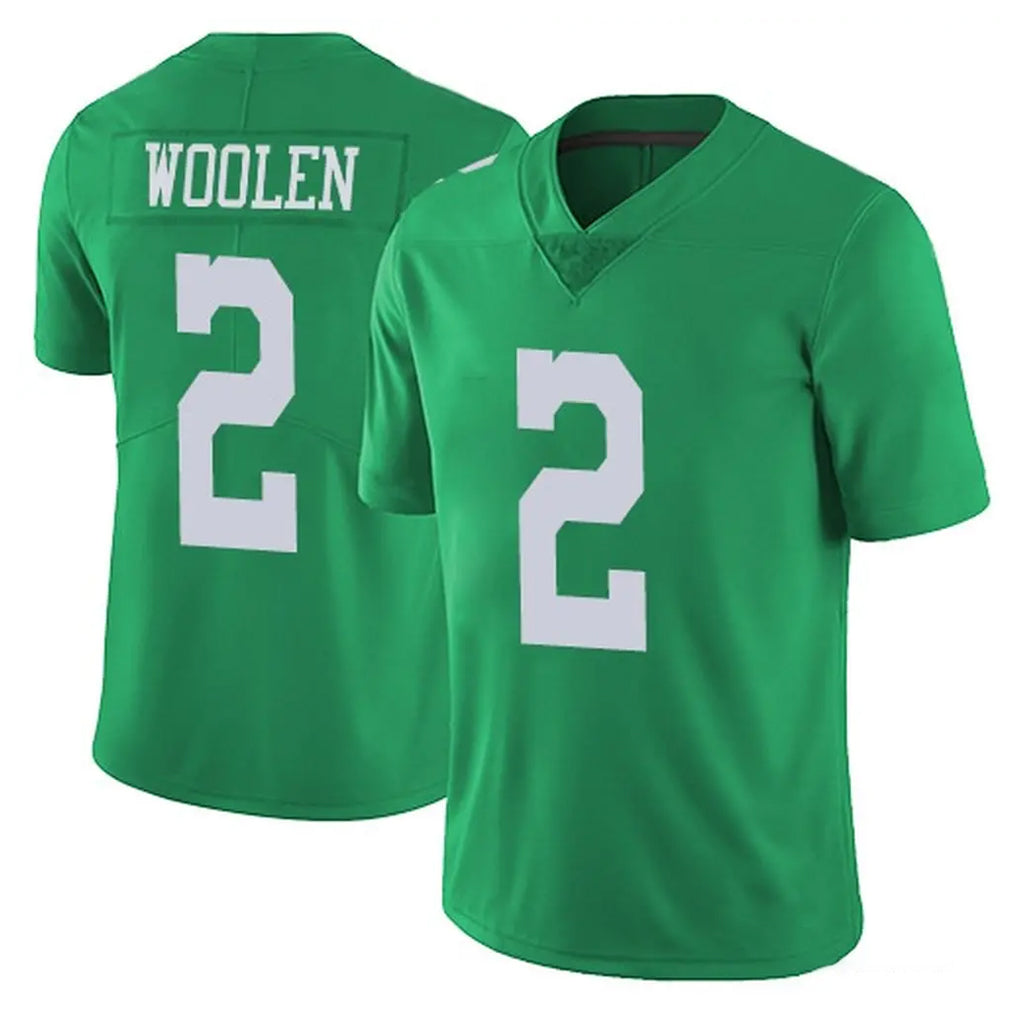 P.Eagles #2 Riq Woolen Player Green Limited Vapor Untouchable Home Game Ldoa Stitched Jerseys