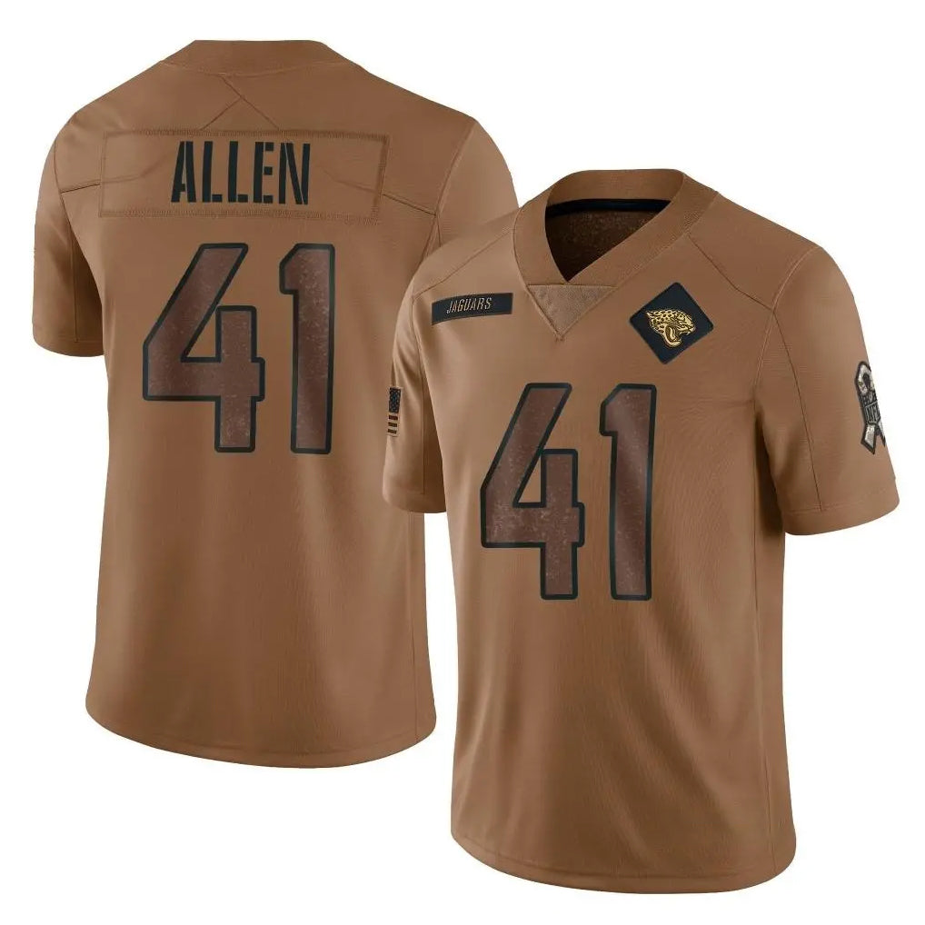 J.Jaguars #41 Josh Hines-Allen Player Brown Salute To Service Limited Ldoa Stitched Jerseys