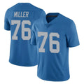 D.Lions #76 Blake Miller Player Blue Limited Throwback Vapor Untouchable Ldoa Stitched Jerseys