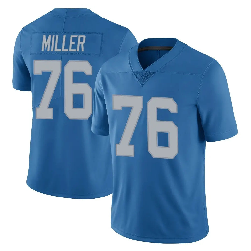 D.Lions #76 Blake Miller Player Blue Limited Throwback Vapor Untouchable Ldoa Stitched Jerseys
