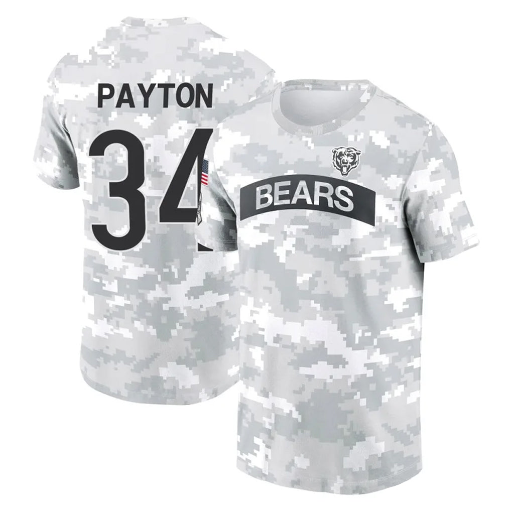 C.Bears #34 Walter Payton Player Arctic Camo Salute to Service Performance T-Shirt Limited Ldoa Stitched Jerseys