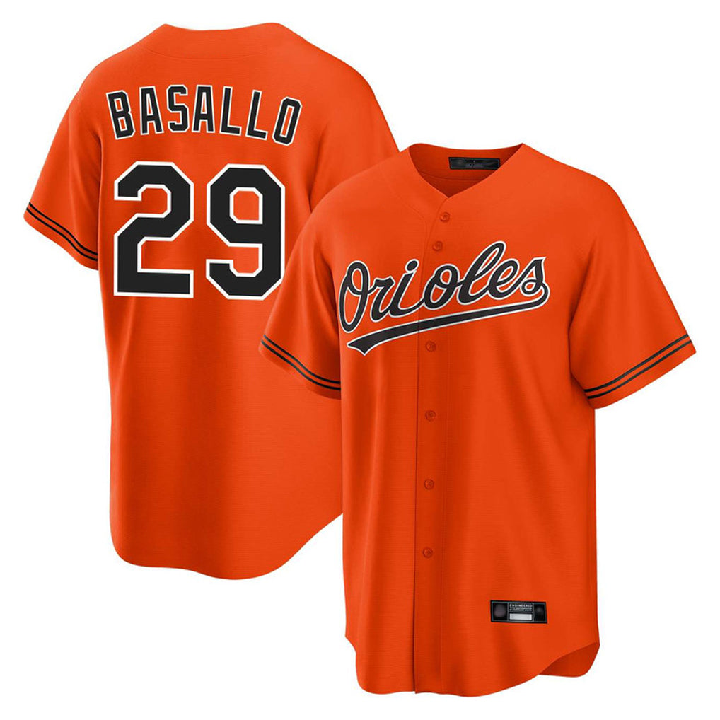 B.Orioles #29 Samuel Basallo Player Orange Home Game Ldoa Stitched Jerseys