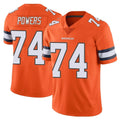 D.Broncos #74 Ben Powers Player Orange Vapor Untouchable Limited Home Game Ldoa Stitched Jerseys