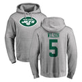 NY.Jets #5 Garrett Wilson Player Gray LOGO Pullover Hoodies Limited Game Ldoa Stitched Jerseys