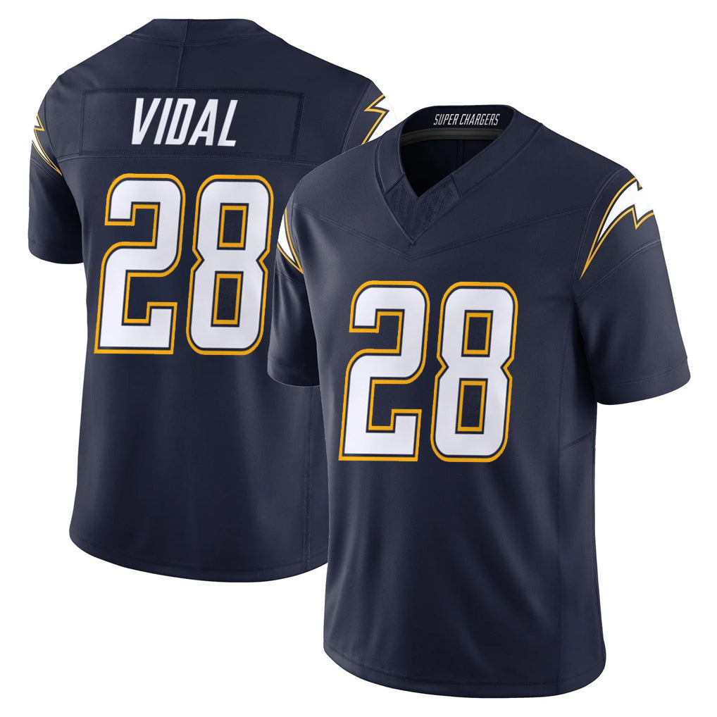LA.Chargers #28 Kimani Vidal Player Navy Vapor F.U.S.E. Limited Home Game Ldoa Stitched Jerseys