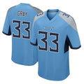 T.Titans #33 Cedric Gray Player Light Blue Home Game Ldoa Stitched Jerseys