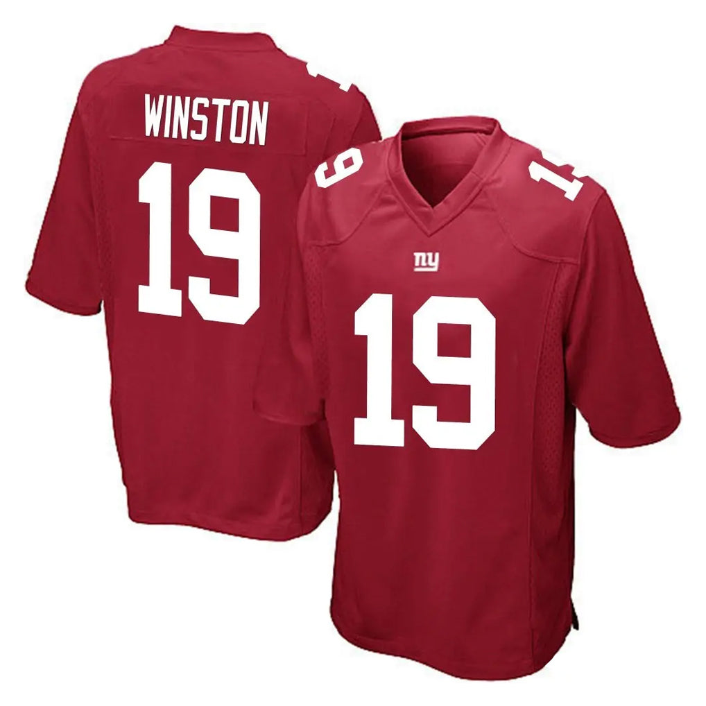 NY.Giants #19 Jameis Winston Player Red Home Game Ldoa Stitched Jerseys