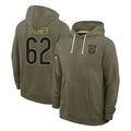 C.Bears #62 Joe Thuney Player Olive Salute to Service Pullover Hoodies Limited Ldoa Stitched Jerseys