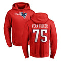 NE.Patriots #75 Alijah Vera-Tucker Player Red LOGO Pullover Hoodies Home Game Ldoa Stitched Jerseys