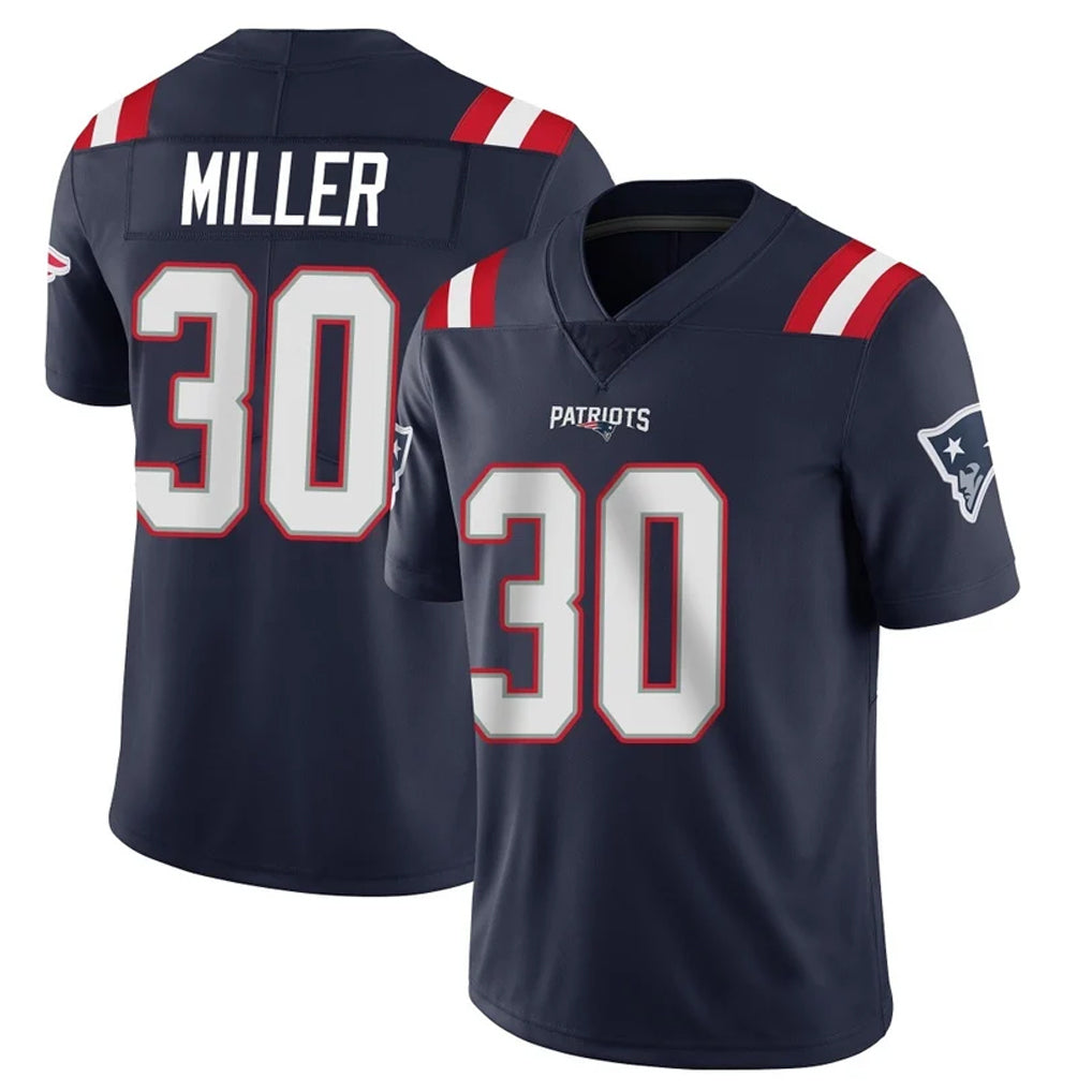 NE.Patriots #30 Jam Miller Player Navy Vapor Untouchable Home Game Ldoa Stitched Jerseys