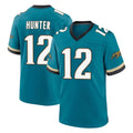 J.Jaguars #12 Travis Hunter Player Teal Prowler Throwback Limited Home Game Ldoa Stitched Jerseys