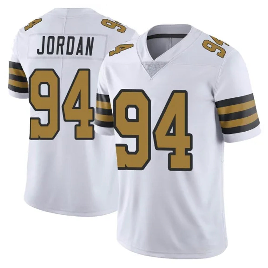 NO.Saints #94 Cameron Jordan Player White Limited Color Rush Home Game Ldoa Stitched Jerseys