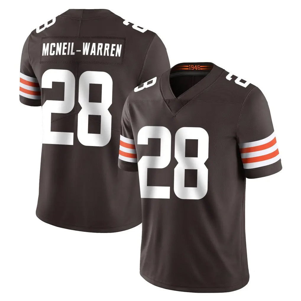 C.Browns #28 Emmanuel McNeil-Warren Player Brown Color Vapor Untouchable Limited Home Game Ldoa Stitched Jerseys