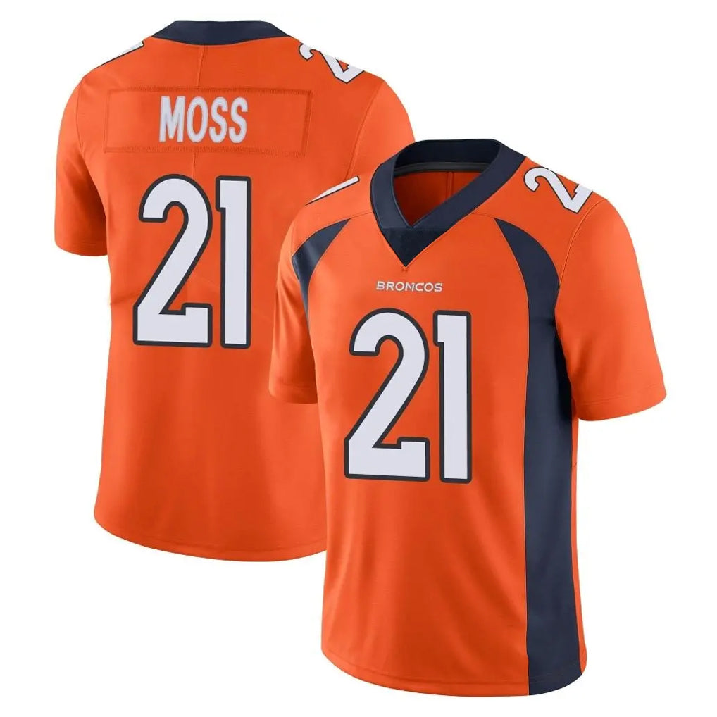 D.Broncos #21 Riley Moss Player Orange Color Vapor Untouchable Limited Game Ldoa Stitched Jerseys