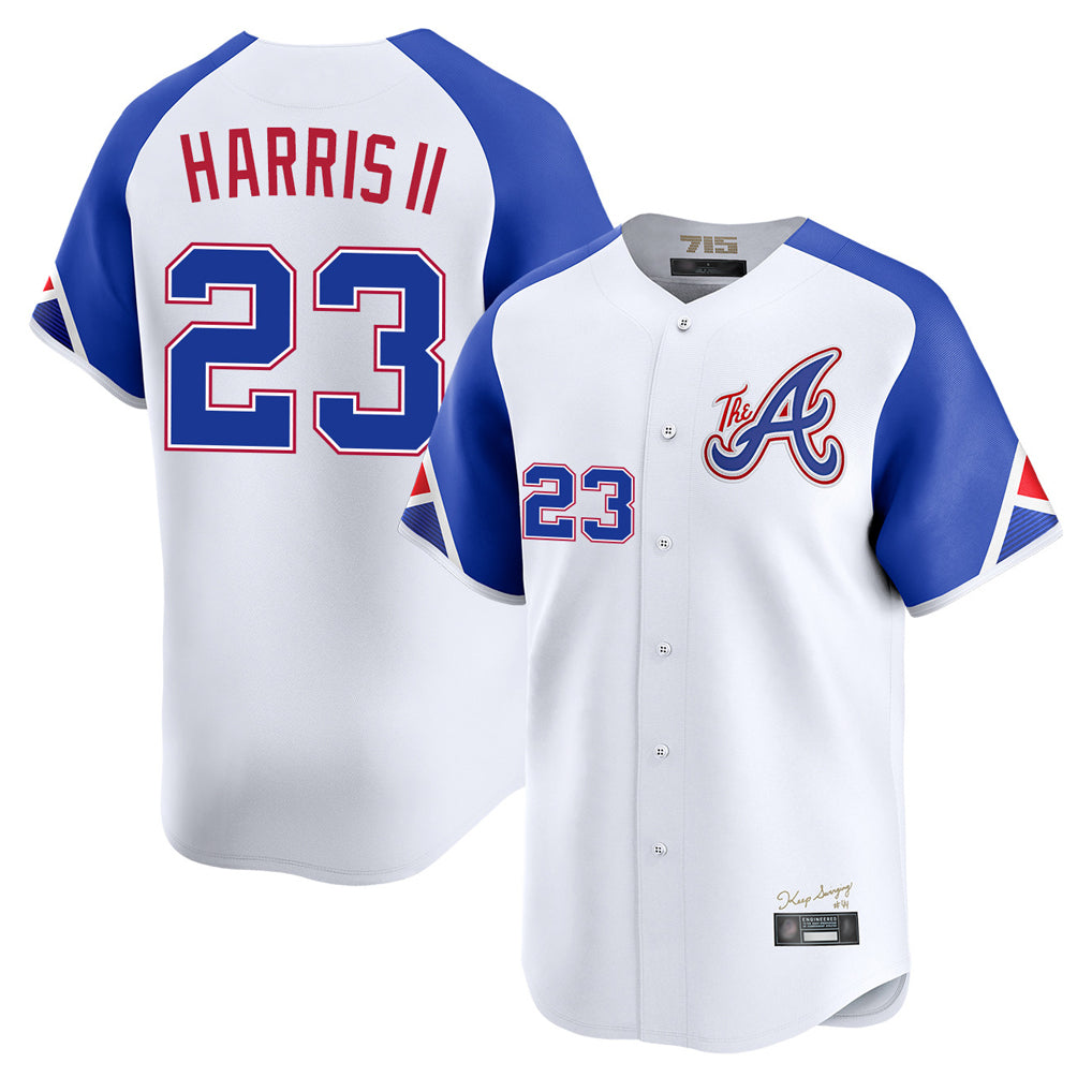 A.Braves #23 Michael Harris II Player White City Connect Limited Home Game Ldoa Stitched Jerseys