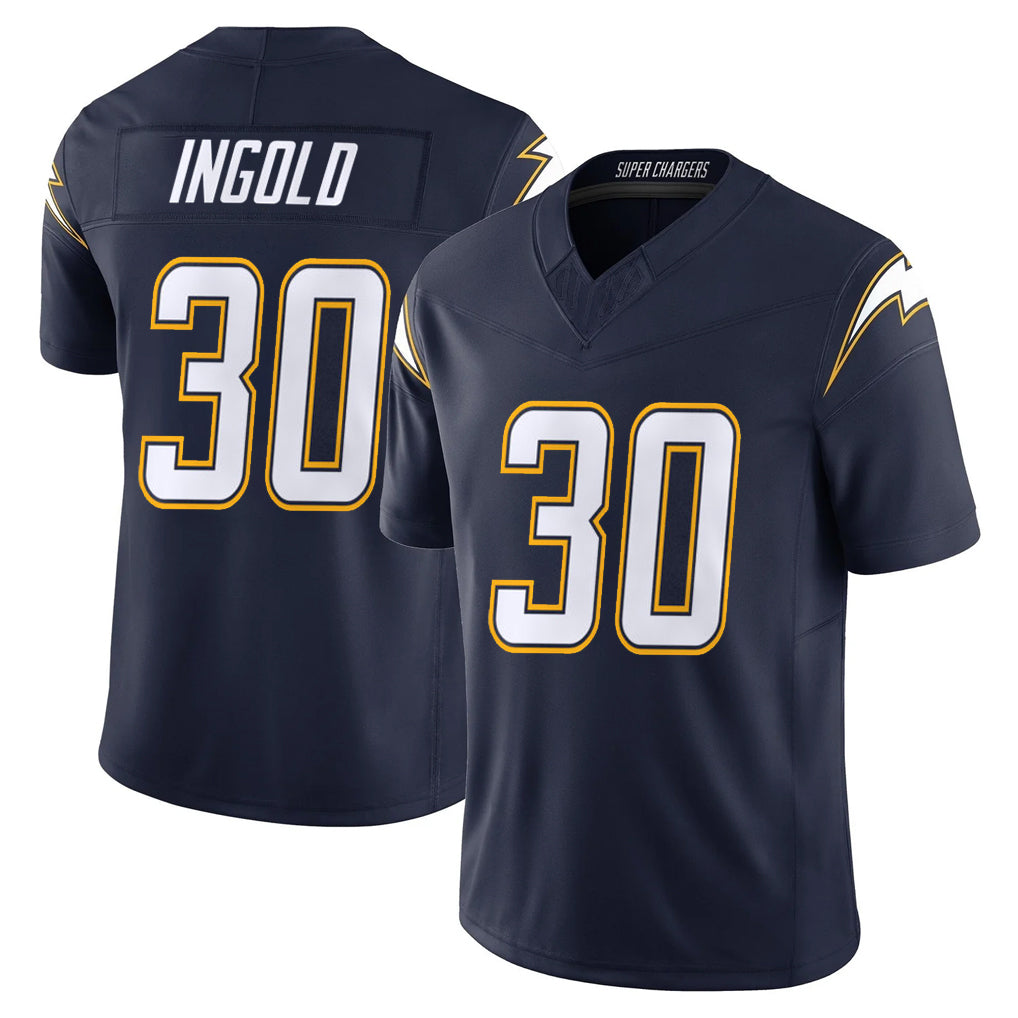 LA.Chargers #30 Alec Ingold Player Navy Vapor F.U.S.E. Limited Home Game Ldoa Stitched Jerseys