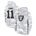 LV.Raiders #11 Jeremy Chinn Player Arctic Camo Salute to Service Hoodies Limited Game Ldoa Stitched Jerseys