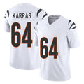 C.Bengals #64 Ted Karras Player White Vapor F.U.S.E. Limited Home Game Ldoa Stitched Jerseys