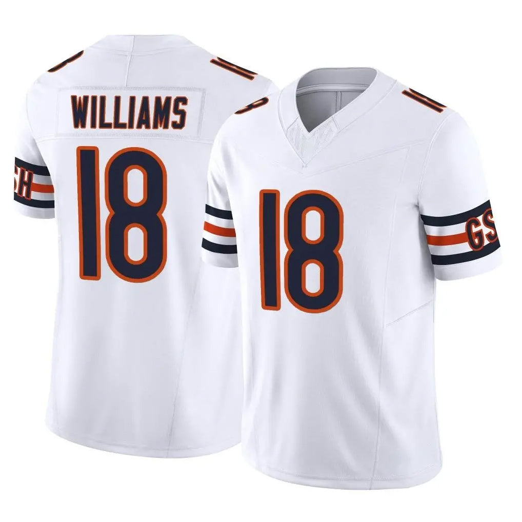 C.Bears #18 Caleb Williams Player White Vapor F.U.S.E. Limited Home Game Ldoa Stitched Jerseys
