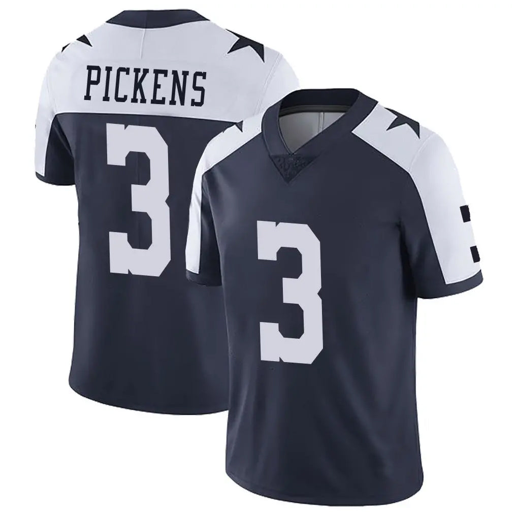 D.Cowboys #3 George Pickens Player Navy-White Limited Alternate Vapor Untouchable Home Game Ldoa Stitched Jerseys