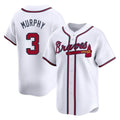 A.Braves #3 Dale Murphy Player White Limited Home Game Ldoa Stitched Jerseys