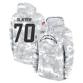 LA.Chargers #70 Rashawn Slater Player Arctic Camo Salute to Service Hoodies Limited Game Ldoa Stitched Jerseys