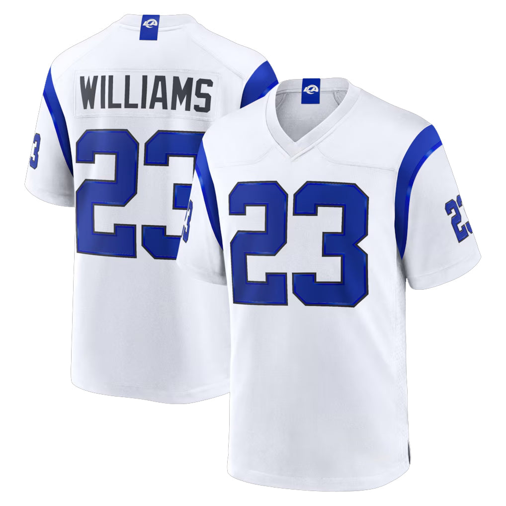 LA.Rams #23 Kyren Williams Player Fearsome White Home Game Ldoa Stitched Jerseys