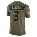 A.Falcons #3 Jessie Bates III Player Olive Salute To Service Limited Home Game Ldoa Stitched Jerseys