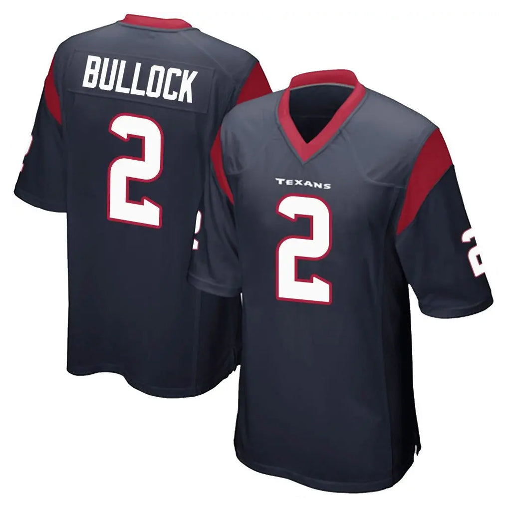 H.Texans #2 Calen Bullock Player Navy Home Game Ldoa Stitched Jerseys