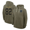 C.Panthers #82 Tommy Tremble Player Olive Salute to Service Hoodies Game Ldoa Stitched Jerseys