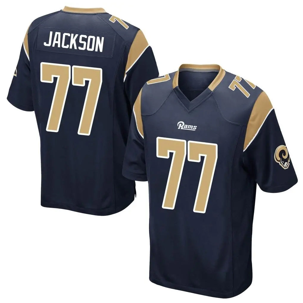 LA.Rams #77 Alaric Jackson Player Navy Home Game Ldoa Stitched Jerseys