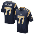LA.Rams #77 Alaric Jackson Player Navy Home Game Ldoa Stitched Jerseys