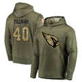 A.Cardinals #40 Pat Tillman Player Olive Salute to Service Limited Hoodie Ldoa Stitched Jerseys