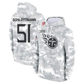 T.Titans #51 Austin Schlottmann Player Camo Arctic Salute to Service Pullover Hoodies Home Game Ldoa Stitched Jerseys