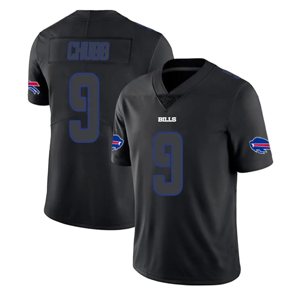 B.Bills #9 Bradley Chubb Player Black Impact Limited Home Game Ldoa Stitched Jerseys